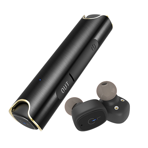 OBEST Bluetoothイヤホン 片耳 両耳とも対応 高音質 小型 軽量 ハンズフリー通話 充電収納一体 防水ワイヤレス イヤホン (ブラック)